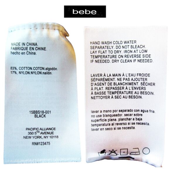 bebe NEW Glam Crystals Embellished V-Neck Rib Trim Pullover Sweater XS - Picture 11 of 12